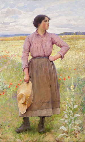 Charles Sprague Pearce In The Poppy Field Auvers Sur Oise By Charles Sprague Pearce