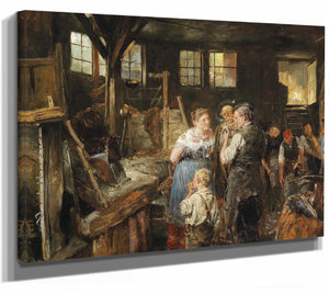 Carl Wilhelm Anton Seiler In The Smithy By Carl Wilhelm Anton Seiler