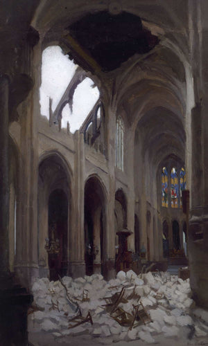 Alice Mallaivre Interieur De Leglise Saint Gervais Apres Le Bombardement Du Vendredi Saint 29 Mars 1918 By Alice Mallaivre