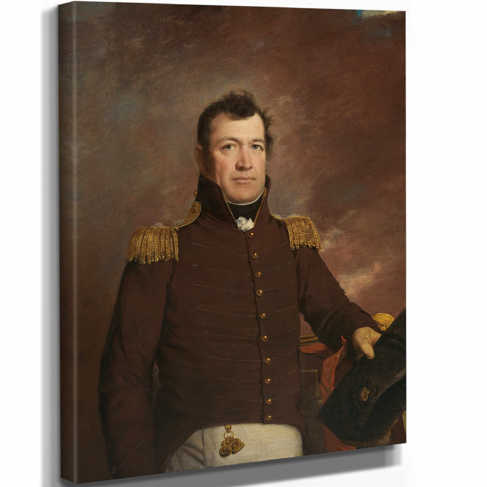 John Wesley Jarvis 11" x 14" / Stretched Canvas Wrap Jacob Jennings Brown By John Wesley Jarvis