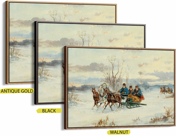 Alfred Steinacker Jagd In Winterlicher Landschaft By Alfred Steinacker