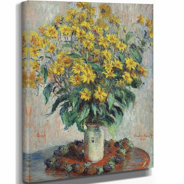 Claude Monet Jerusalem Artichoke Flowers (1880) By Claude Monet