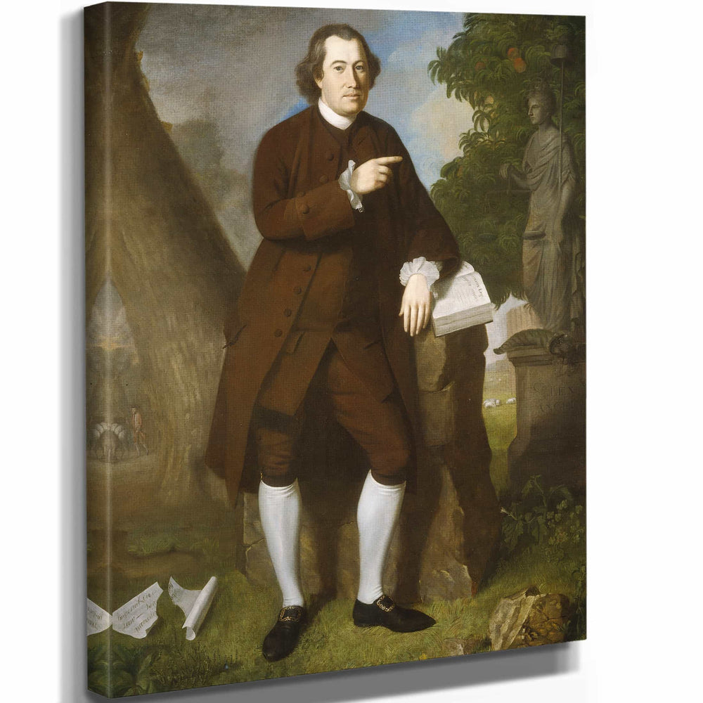 Charles Willson Peale 11" x 14" / Stretched Canvas Wrap John Beale Bordley By Charles Willson Peale