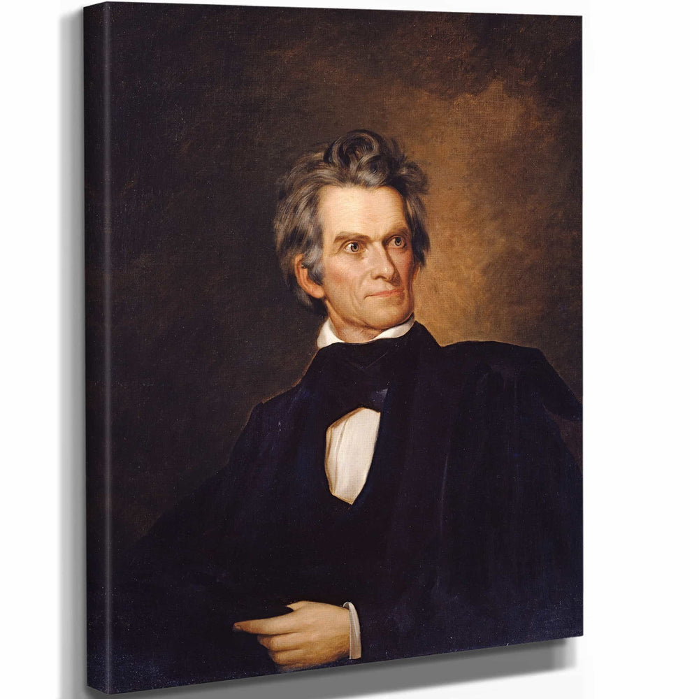 George Peter Alexander Healy 11" x 14" / Stretched Canvas Wrap John C Calhoun By George Peter Alexander Healy