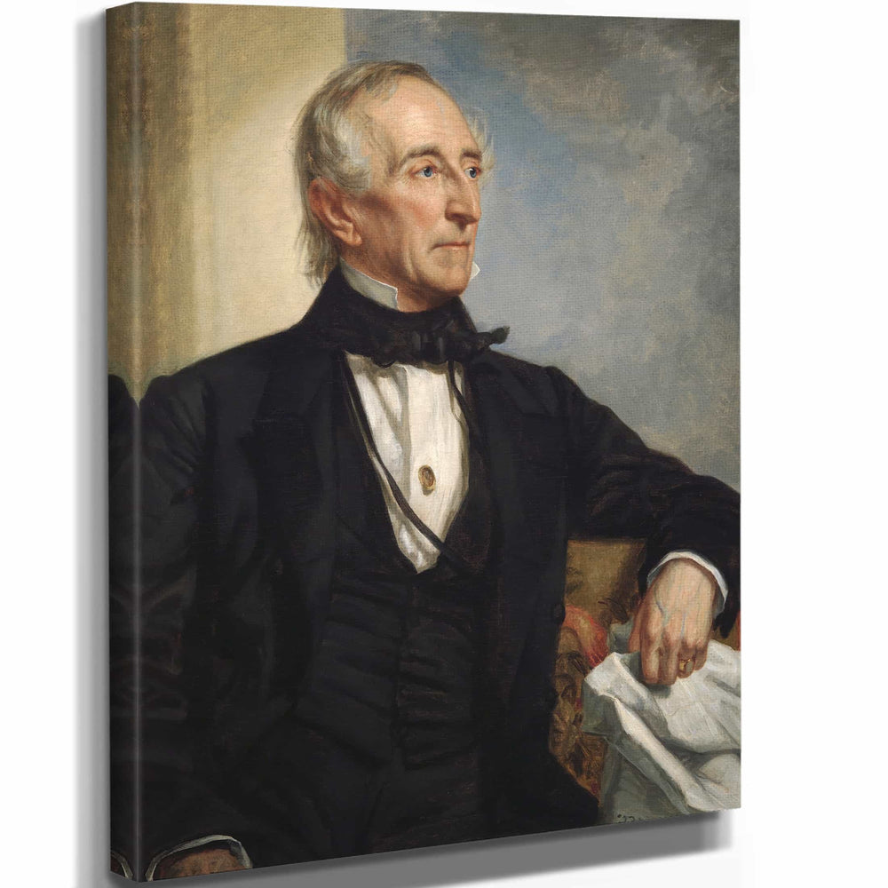 George Peter Alexander Healy 11" x 14" / Stretched Canvas Wrap John Tyler By George Peter Alexander Healy