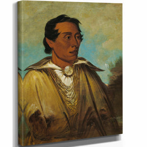 George Catlin 11" x 14" / Stretched Canvas Wrap Kee An Ne Kuk Foremost Man Chief Of The Tribe By George Catlin