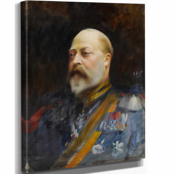 Emil Fuchs 11" x 14" / Stretched Canvas Wrap King Edward Vii By Emil Fuchs