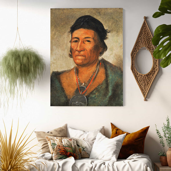 George Catlin Ko Man I Kin Big Wave An Old And Distinguished Chief By George Catlin