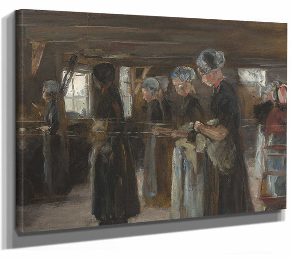 Kompositionsstudie Zur Flachsscheuer In Laren By Max Liebermann