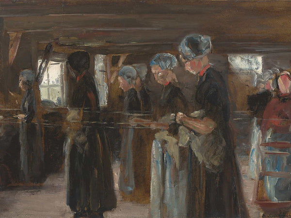 Max Liebermann Kompositionsstudie Zur Flachsscheuer In Laren By Max Liebermann