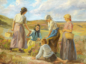 Johannes Wilhjelm Kvinder I Klitterne Ved Skagen By Johannes Wilhjelm