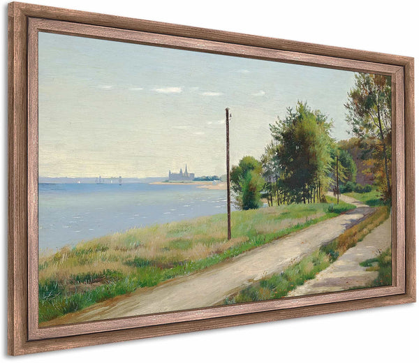 Kystlandskab Med Kronborg I Baggrunden Sommer By Carl Carlsen