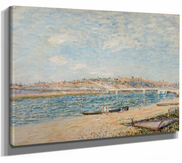 La Berge A Saint Mammes By Alfred Sisley 1