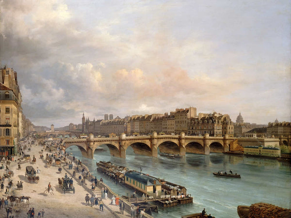 Giuseppe Canella La Cite Et Le Pont Neuf Vus Du Quai Du Louvre By Giuseppe Canella