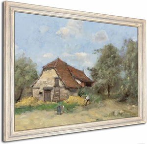 La Faucheur Pres De La Ferme By Paul Desire Trouillebert