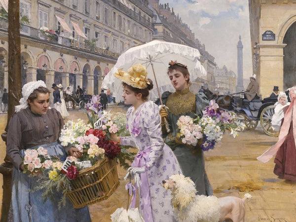 Louis Marie De Schryver La Marchande De Fleurs — Rue De Rivoli (1892) By Louis Marie De Schryver