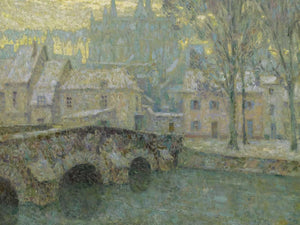 Henri Le Sidaner La Neige Chartres By Henri Le Sidaner