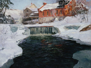 Frits Thaulow La Nouvelle Fabrique A Lillehammer By Frits Thaulow