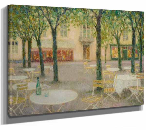 La Place Des Buveurs Deau Aix Les Bains By Henri Le Sidaner