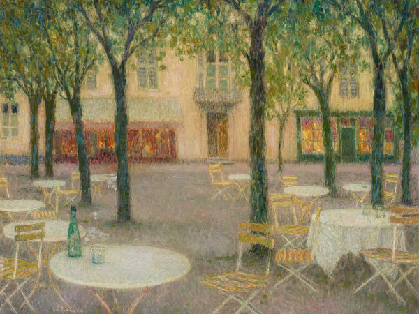 Henri Le Sidaner La Place Des Buveurs Deau Aix Les Bains By Henri Le Sidaner