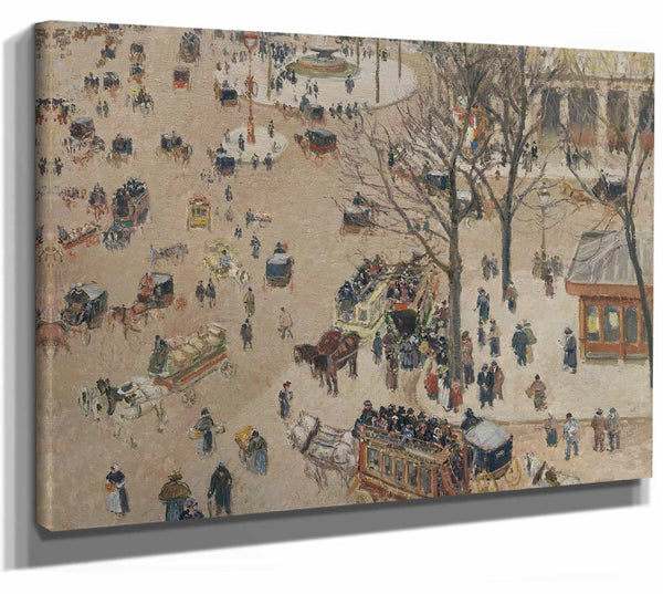 La Place Du Theatre Francais By Camille Pissarro