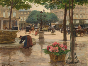 Victor Gabriel Gilbert La Place Du Theatre Francais By Victor Gabriel Gilbert