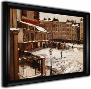 La Place Pigalle Sous La Neige By Emile Louis Mathon