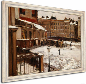 La Place Pigalle Sous La Neige By Emile Louis Mathon