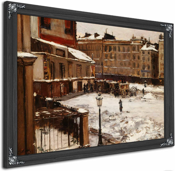 La Place Pigalle Sous La Neige By Emile Louis Mathon