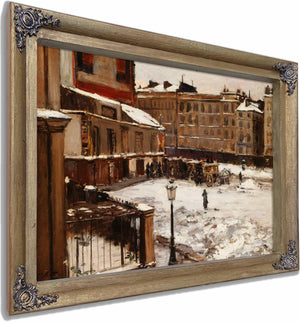 La Place Pigalle Sous La Neige By Emile Louis Mathon