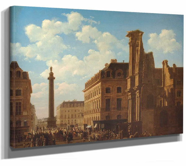 La Place Vendome Et La Rue De Castiglione Avec Les Ruines De Leglise Des Feuillants By Etienne Bouhot