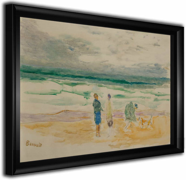 La Plage Trois Personnages Et Un Chien By Pierre Bonnard