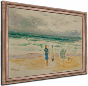 La Plage Trois Personnages Et Un Chien By Pierre Bonnard