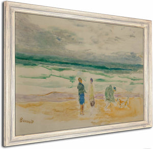 La Plage Trois Personnages Et Un Chien By Pierre Bonnard