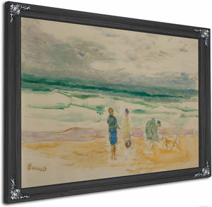 La Plage Trois Personnages Et Un Chien By Pierre Bonnard