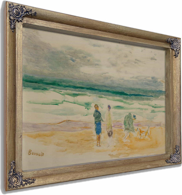 La Plage Trois Personnages Et Un Chien By Pierre Bonnard