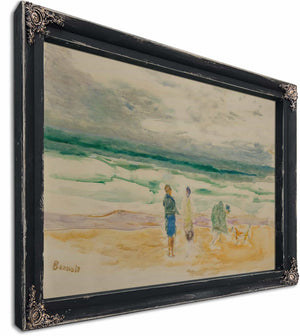 La Plage Trois Personnages Et Un Chien By Pierre Bonnard