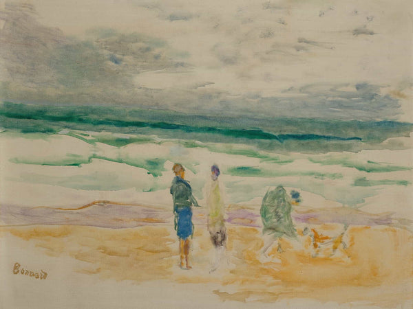 Pierre Bonnard La Plage Trois Personnages Et Un Chien By Pierre Bonnard