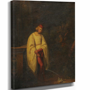 Charles Auguste Herbe 11" x 14" / Stretched Canvas Wrap La Premiere Chasse By Charles Auguste Herbe