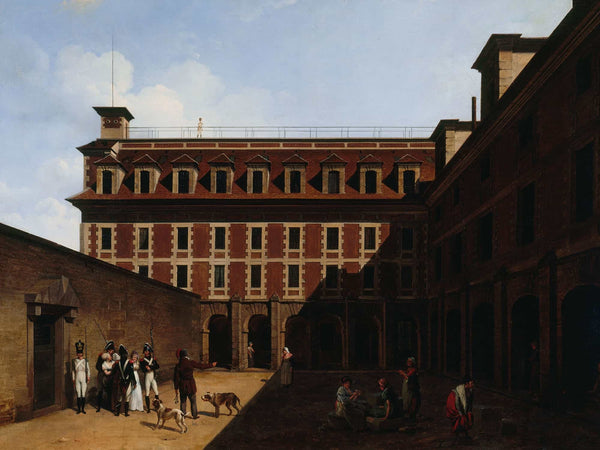 Louis Leopold Boilly La Prison Des Madelonnettes Rue Des Fontaines By Louis Leopold Boilly