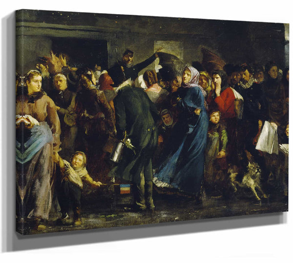 La Queue A La Boucherie En 1871 By Clement Auguste Andrieux