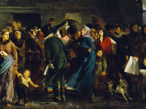 Clement Auguste Andrieux La Queue A La Boucherie En 1871 By Clement Auguste Andrieux