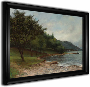 La Rive Du Lac Leman By Gustave Courbet