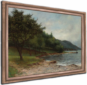 La Rive Du Lac Leman By Gustave Courbet