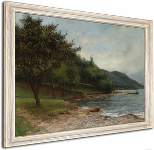 La Rive Du Lac Leman By Gustave Courbet