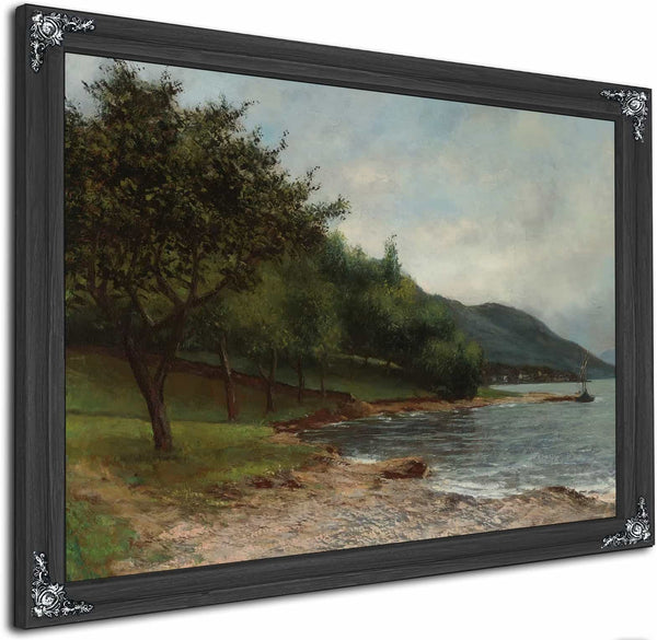 La Rive Du Lac Leman By Gustave Courbet