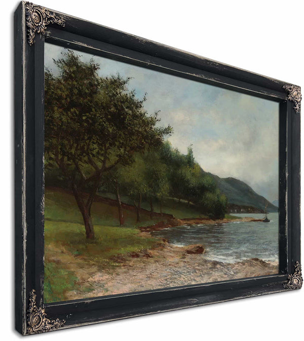 La Rive Du Lac Leman By Gustave Courbet