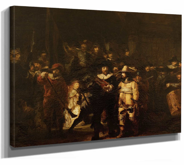 La Ronde De Nuit Dapres Rembrandt By Felix Ziem