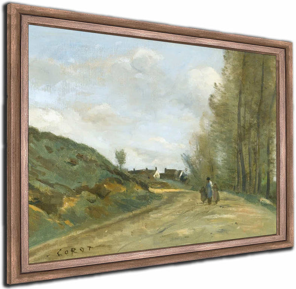 La Route De Gouvieux Pres De Chantilly By Jean Baptiste Camille Corot