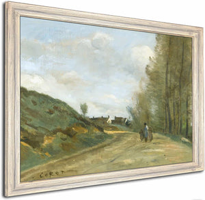 La Route De Gouvieux Pres De Chantilly By Jean Baptiste Camille Corot